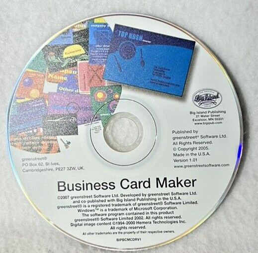 Greenstreet - Business Card Maker - NWOT