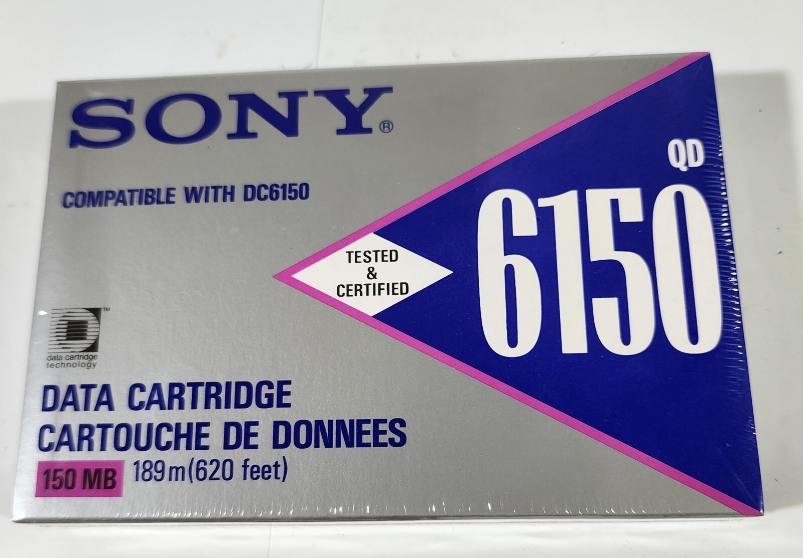 SONY QD6150 QD6150N Data Cartridge Backup Tape 150MB 189M 620FT - New Sealed[W58