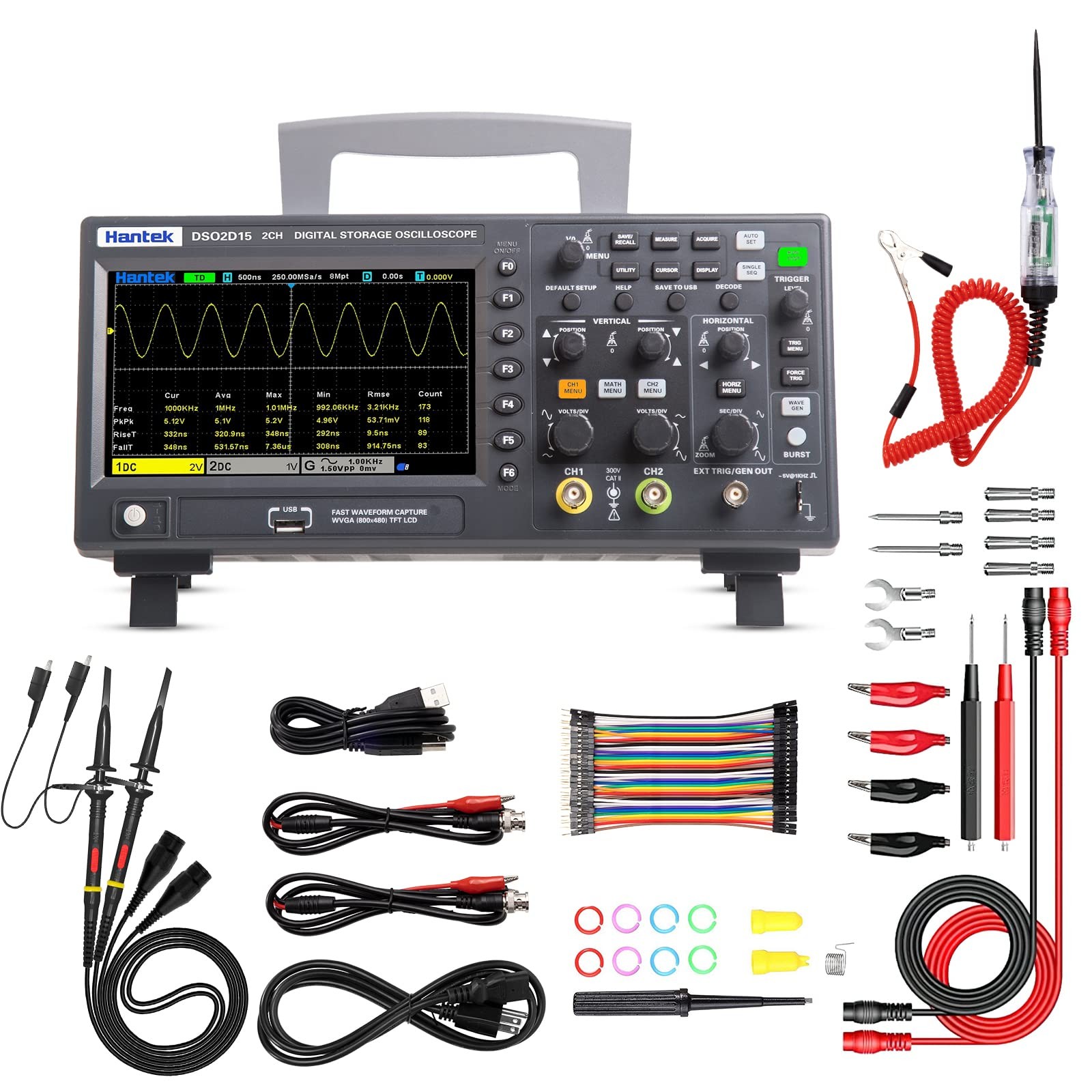 2 Channel Oscilloscope 150MHz 1GSa/s Signal Generator