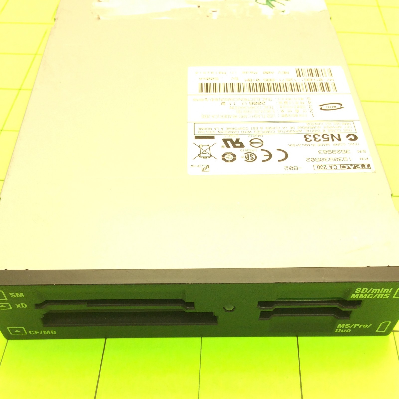 Dell Dimension C521 PC Computer Card Reader CA-200 1930930B02 Teac