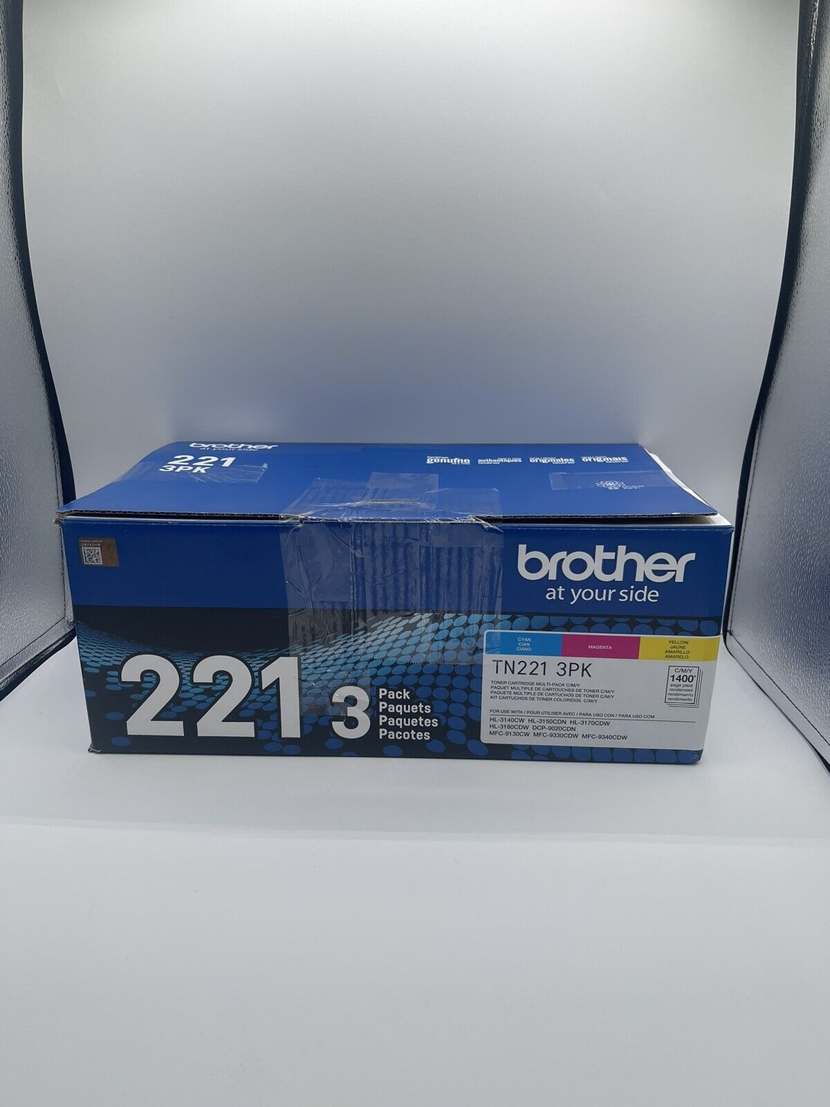 Brother TN221 3PK C/M/Y Toner Cartridges TN2213PK TN-221 3PK Genuine OEM