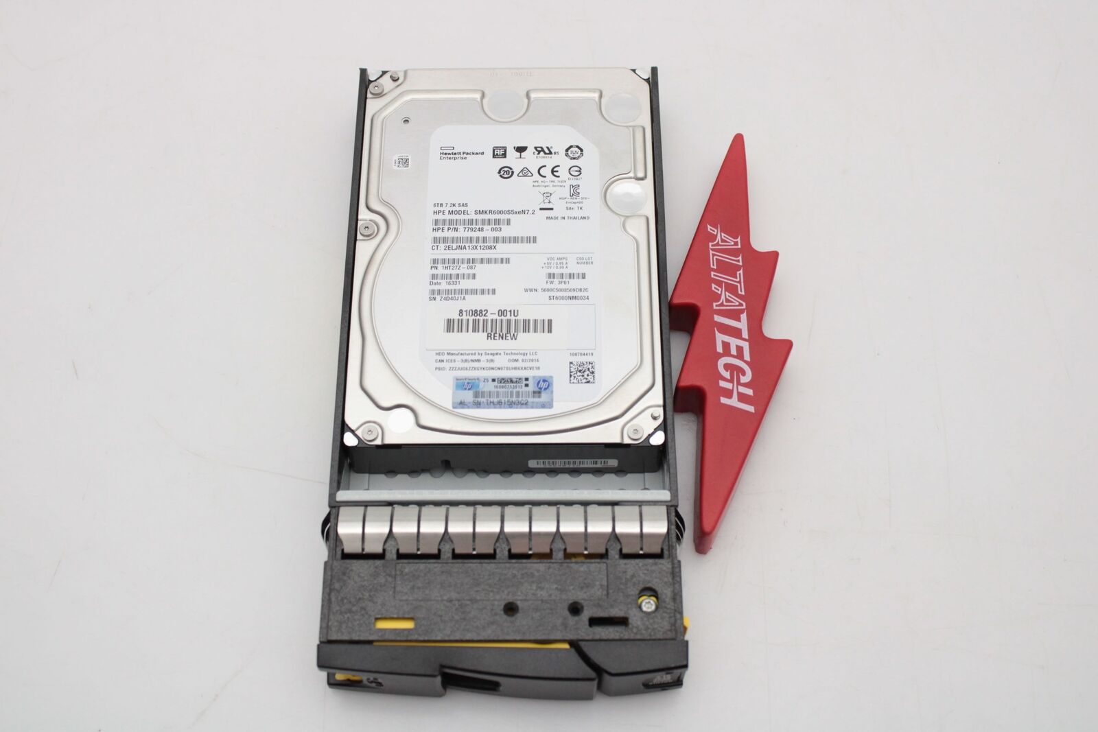 HP 810768-001 6TB 12G 7.2K LFF SAS 3.5 HDD Hard Disk Drive (3PAR)