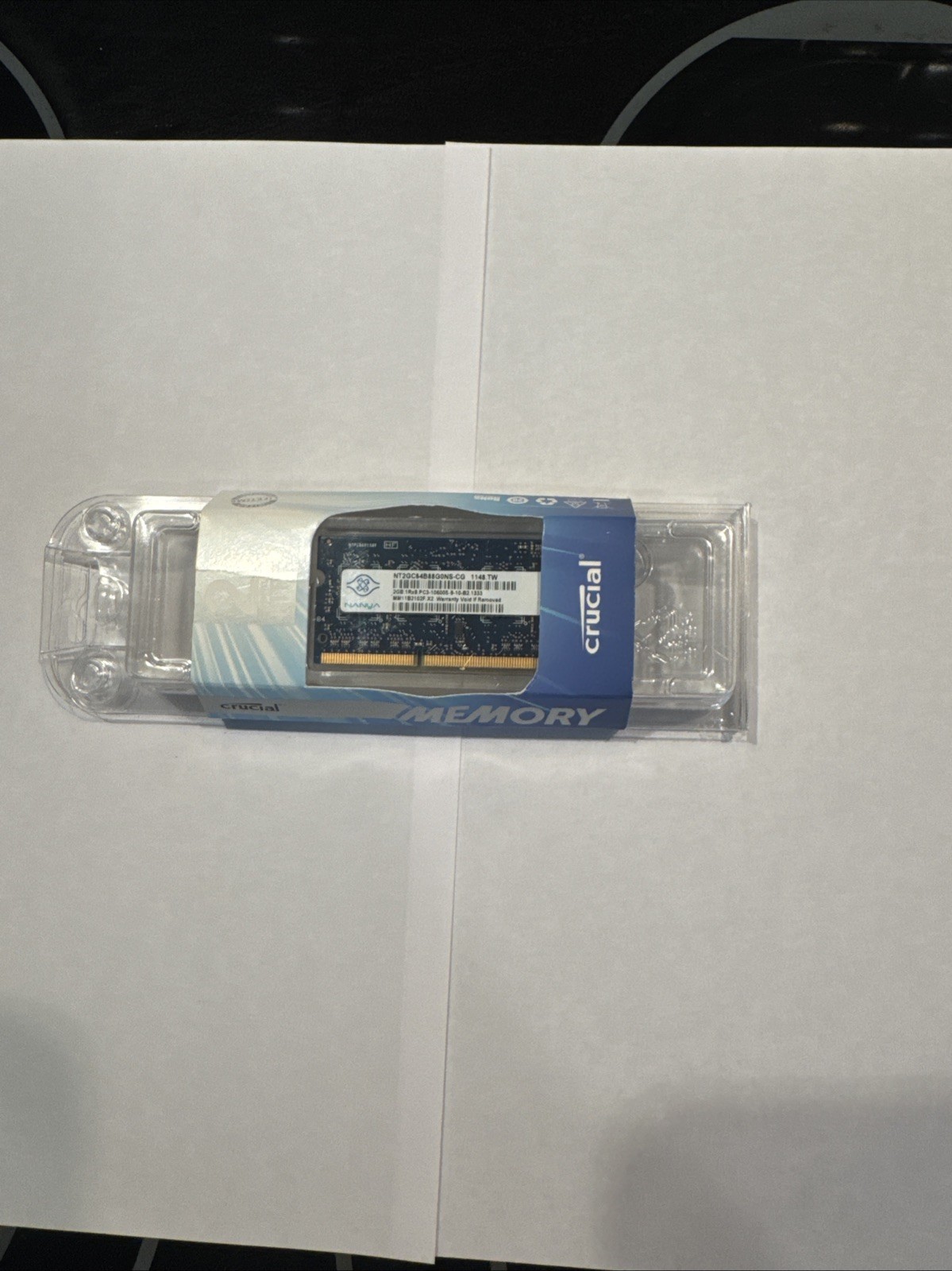2KIT 2GB Crucial Memory RAM New Sealed 1 RX8 PC3 10600S
