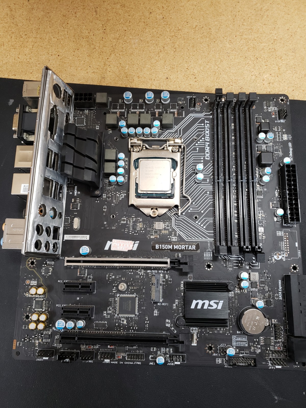 MSI B150M Mortar Motherboard Core I5-6600 IO SHIELD INCLUDED