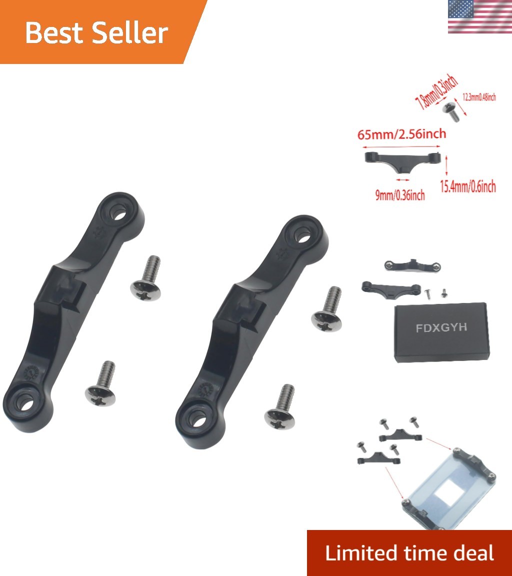 Black CPU Cooler Fan Bracket Kit - 4 Pieces Compatible with AM4/AM5 Motherboards