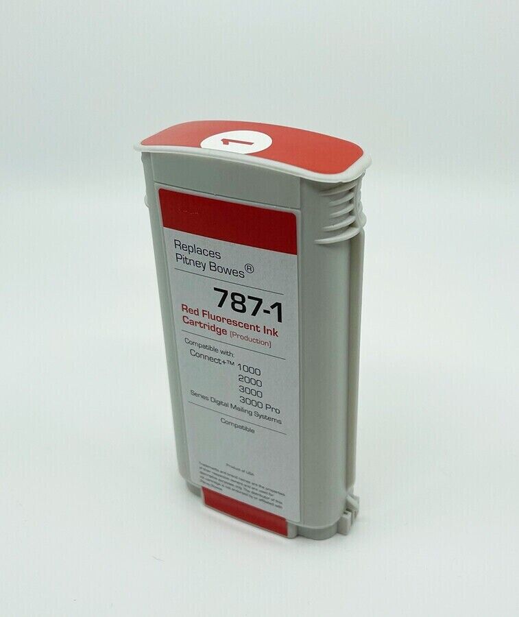 2 Pitney Bowes SendPro C+ 787-1 red ink cartridge Connect+ Series Mailing System
