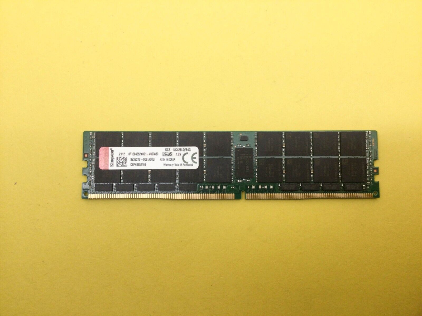 KINGSTON 64GB (1X64GB) 4RX4 PC4-2666V DDR4 SERVER MEMORY KCS-UC426LQ/64G