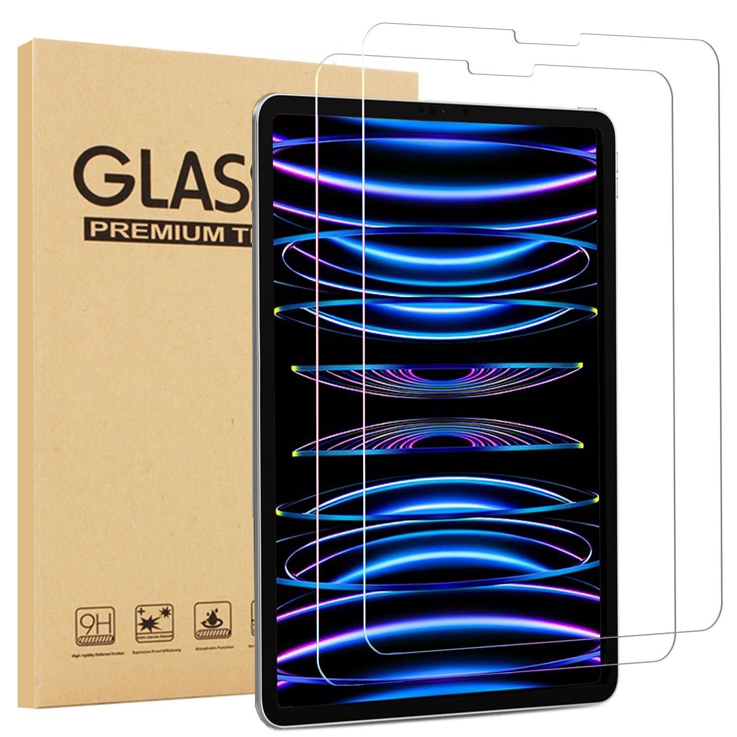 Tempered Glass Film HD Screen Protector Cover for iPad 2025/2024/2023/2022/2021