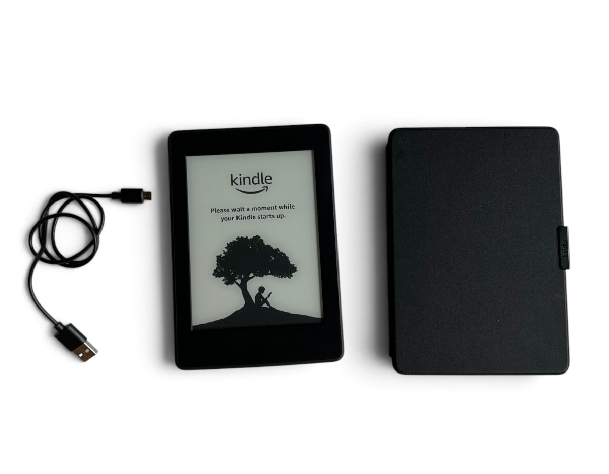 Amazon Kindle Paperwhite 7th Gen DP75SDI Ereader WiFi Tested Case Cord Bundle