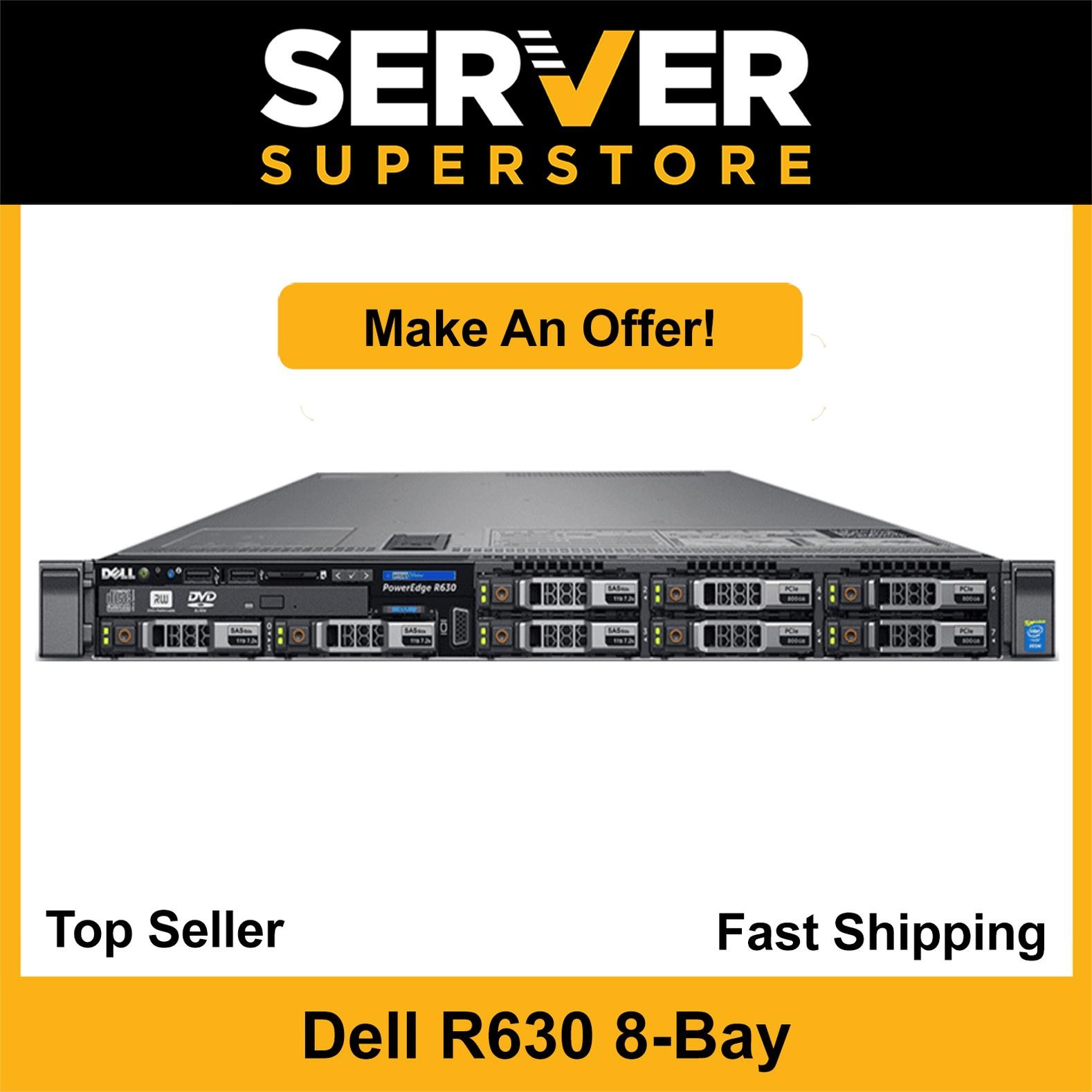 Dell PowerEdge R630 Server | 2x E5-2620 V4 - 16 Cores H730 | 64GB RAM | 8x trays