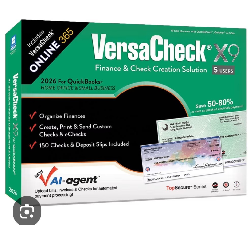 VersaCheck X9 2026 for QuickBooks – 5 User Online Gold - Sealed