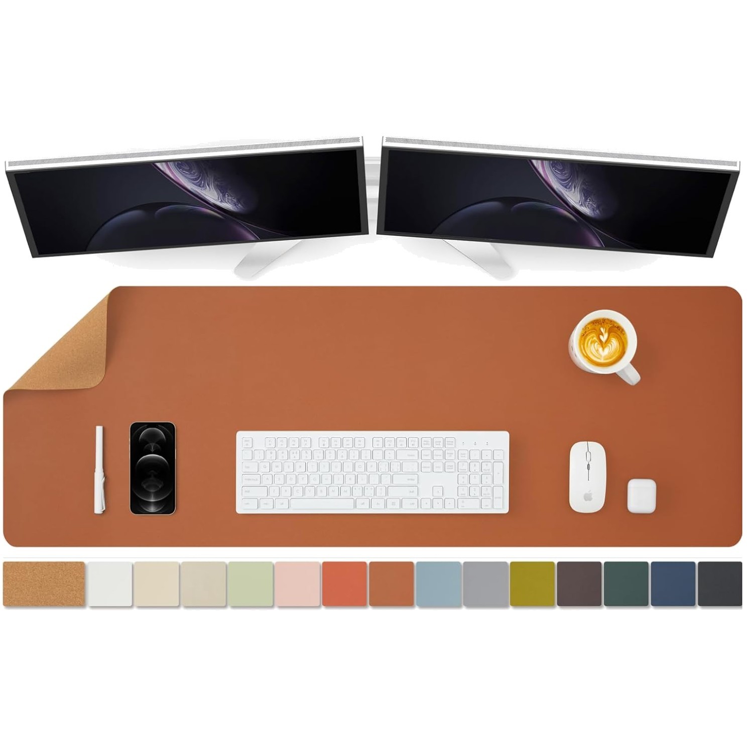Large Cork Desk Mat - Dual-Sided Design