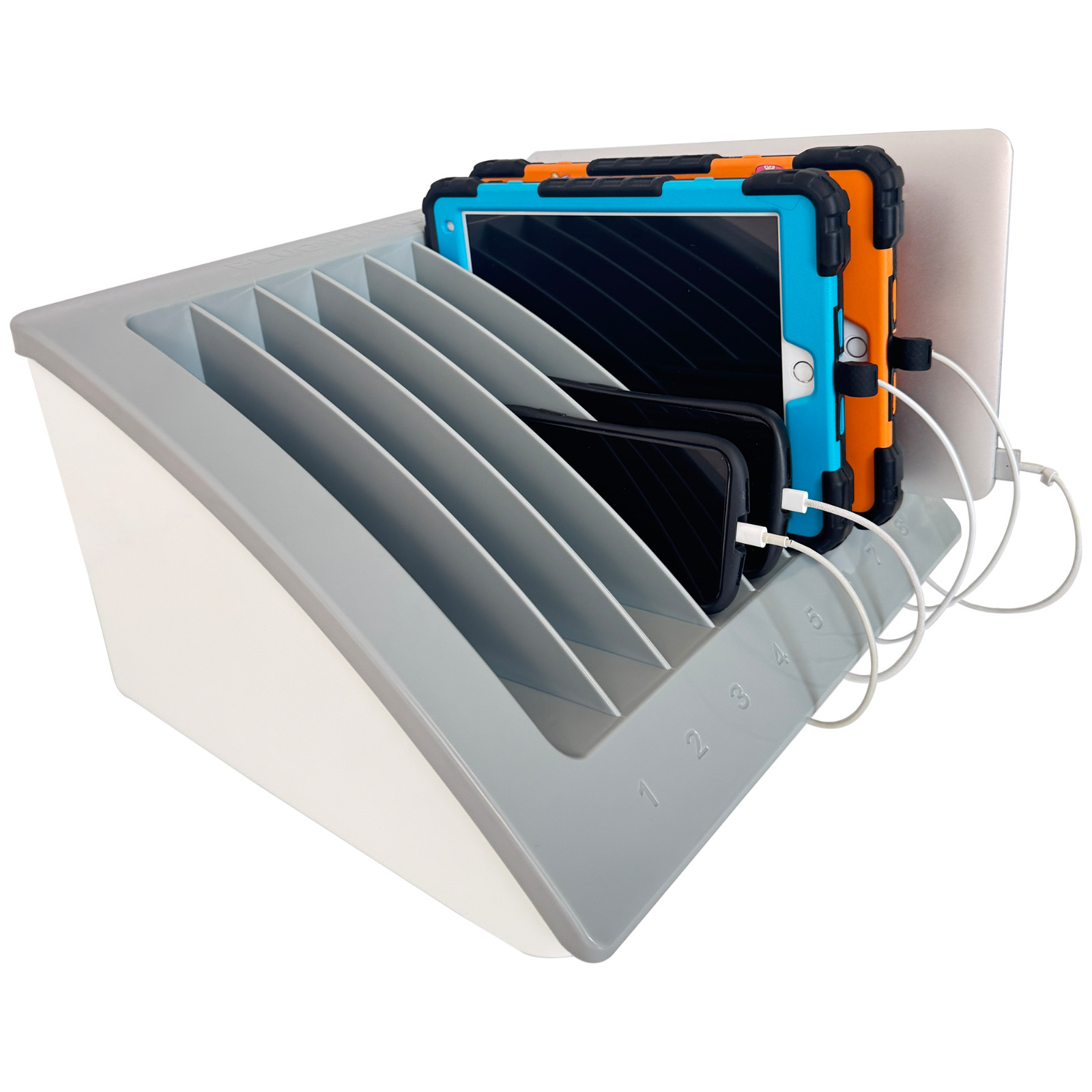 8-Device Laptop & Tablet Charging Station – Fits Laptops, Chromebooks & Tablets