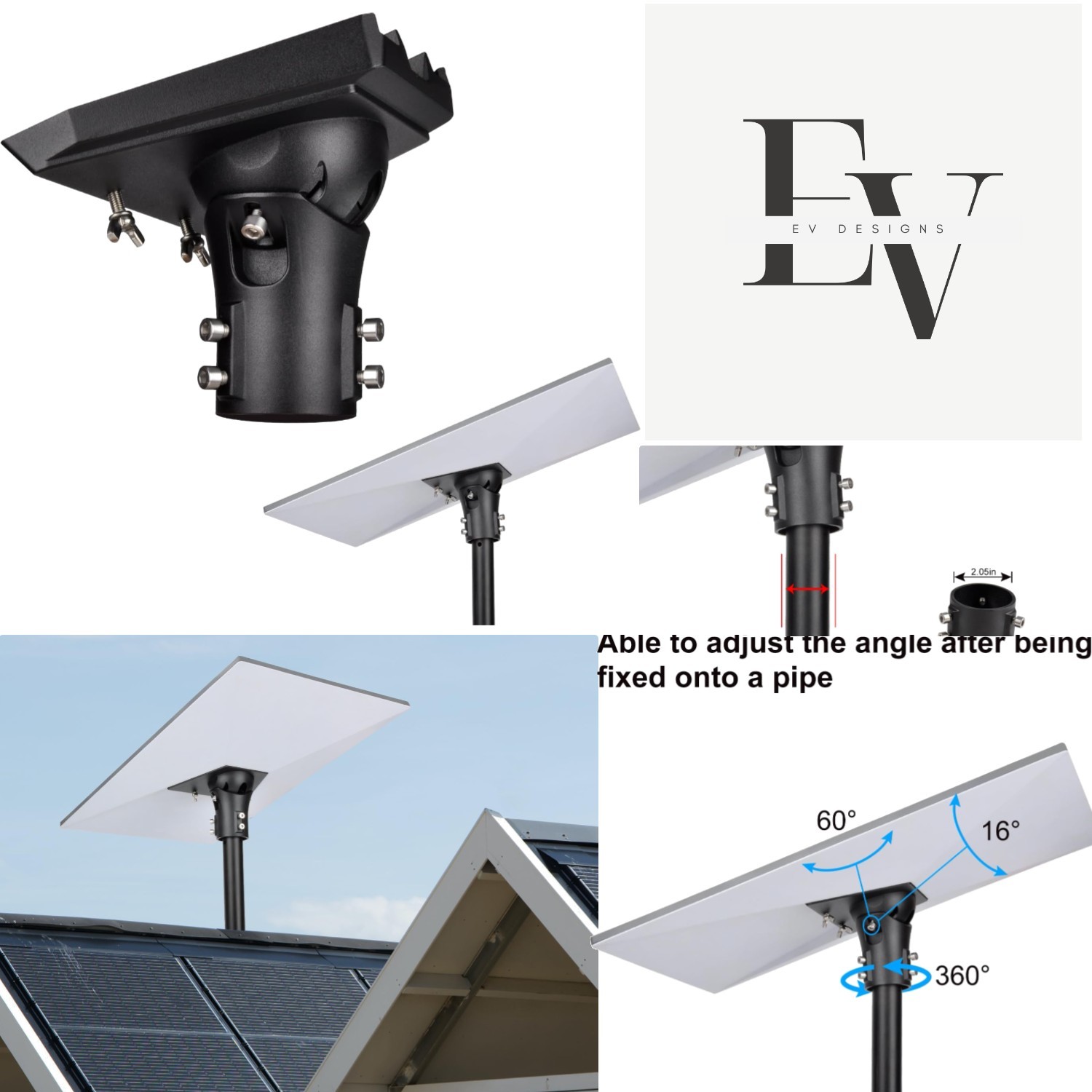 Weather-Resistant Adjustable Pipe Mount for Starlink Dishes – Easy Installation
