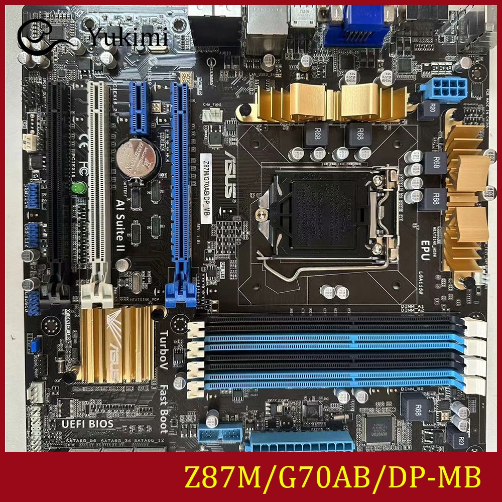 FOR ASUS Z87M/G70AB/DP-MB DDR3*4 32GB LGA 1150 VGA Ｍotherboard Test OK