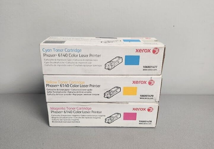 Xerox Phaser 6140 toner Cartridge Yellow Magenta Cyan