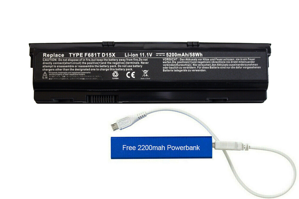 NEW F681T REPLACEMENT BATTERY FOR ALIENWARE M15X M15X R1 P08G 11.1V 58WHR T780R