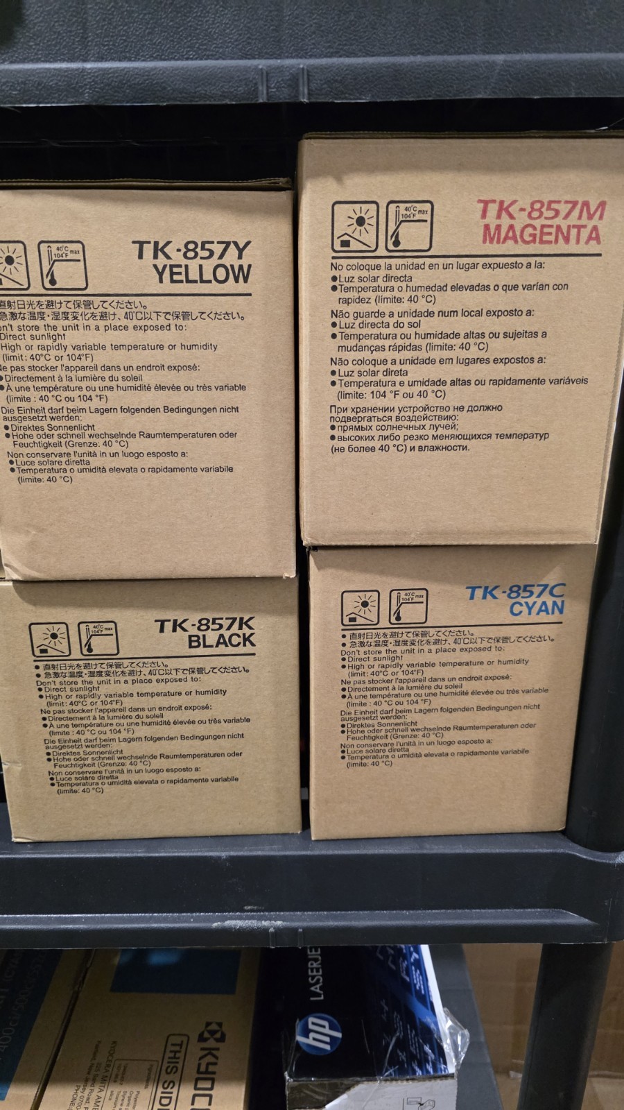 Kyocera TK-857 Genuine Toner Kit Set KYCM for TASKalfa 400ci / 500ci / 552ci New