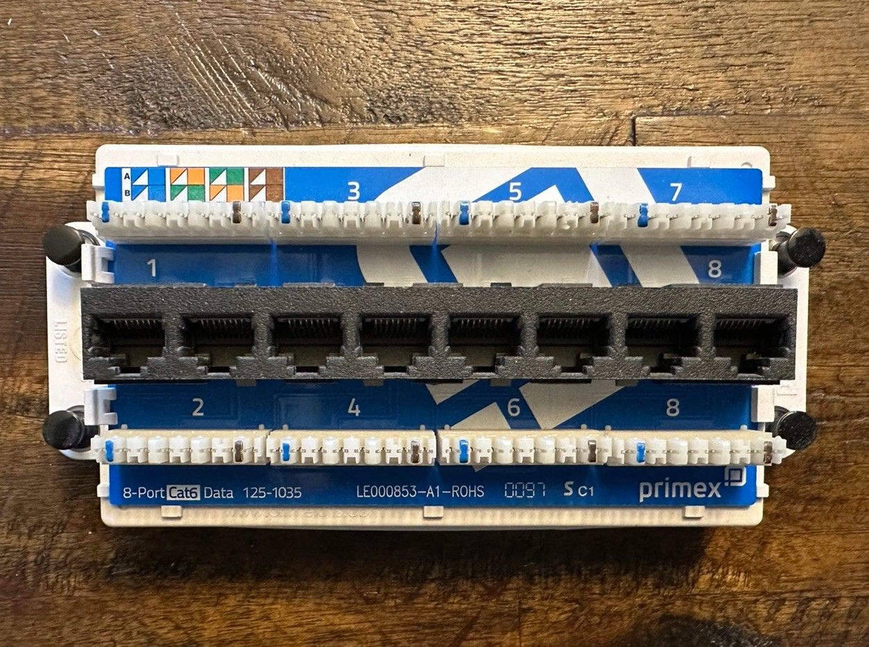 Primex DM8CAT6 125-1035 8-Port Cat6 Data/Voice Module