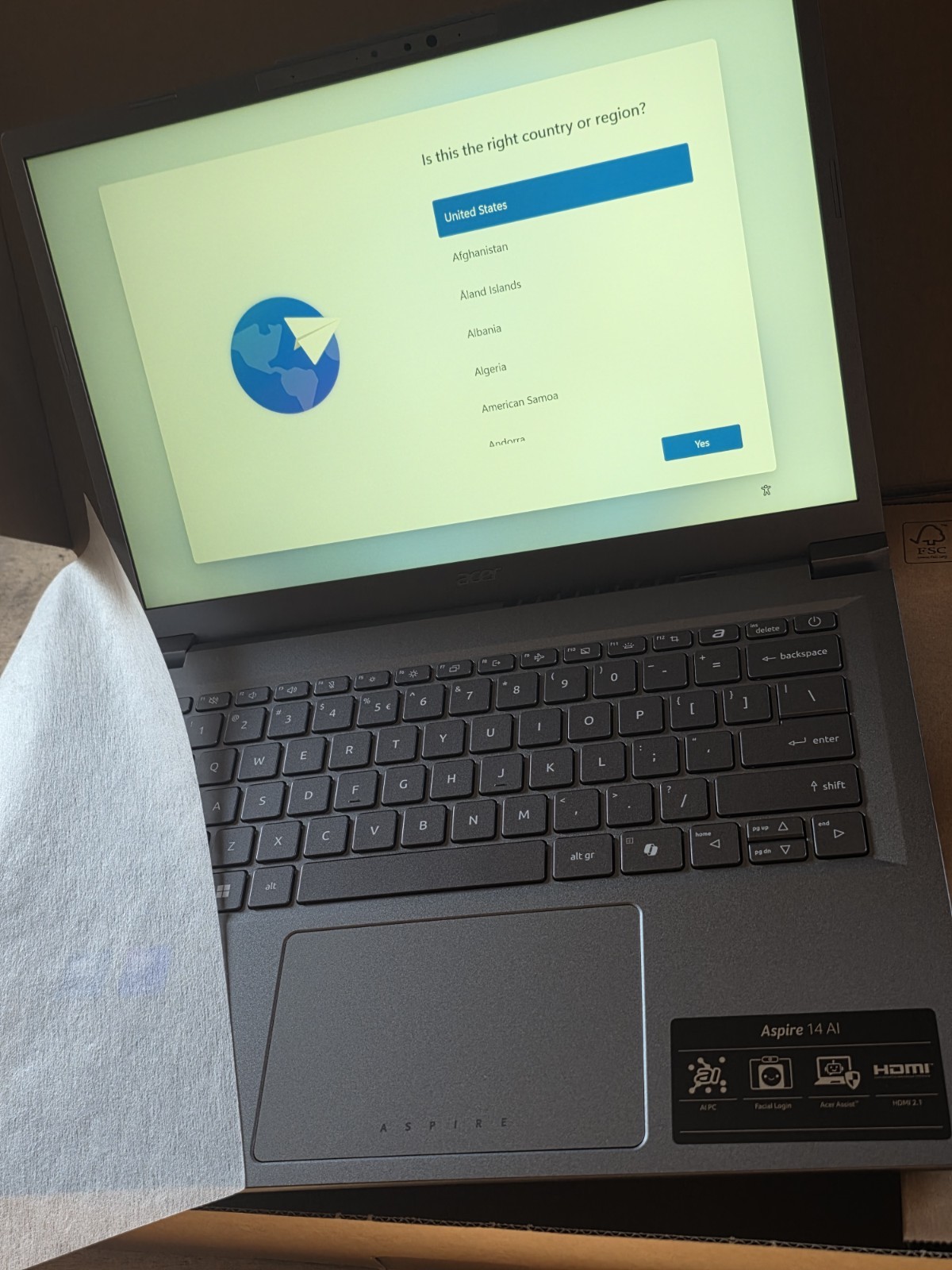 Acer Aspire 14 AI Copilot+ PC  A14-52mt-701k Intel Core Ultra 7 32gb 1tb Touch A