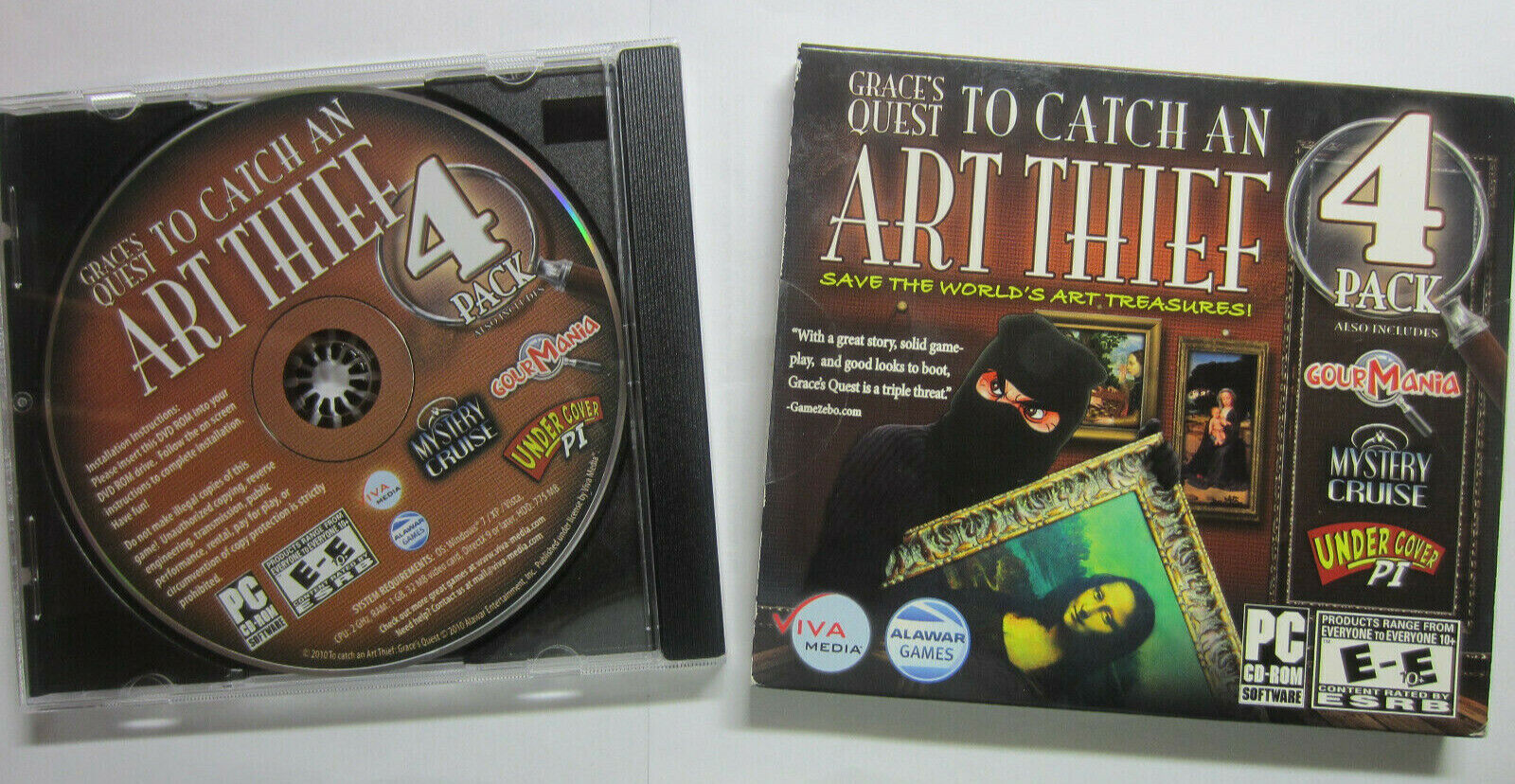 Grace's Quest: To Catch An Art Thief+ 3 Bonus Games PC CD ROM 2010 Win7/XP/Vista