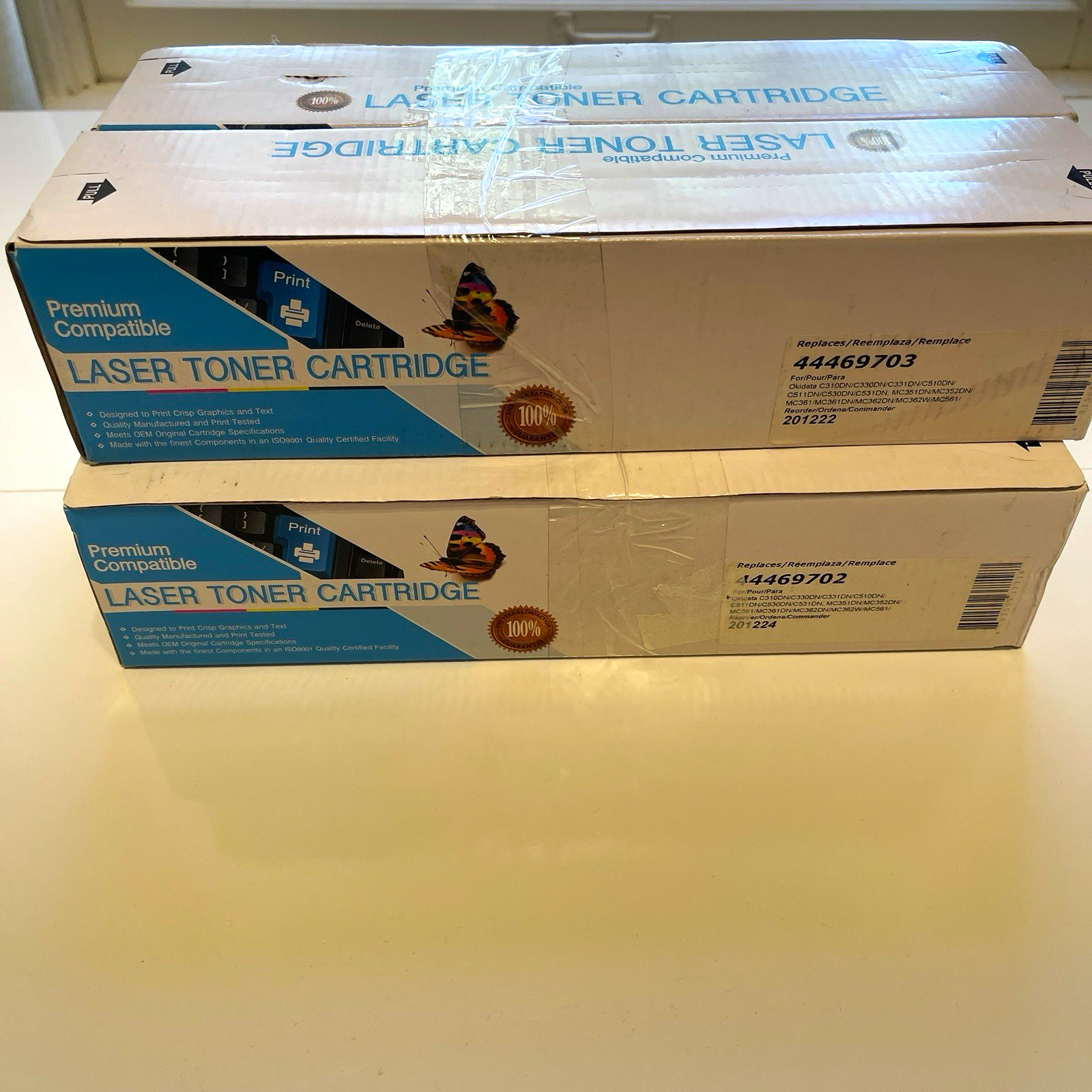 Premium Compatible Laser Toner Set for OKI C330/C331/C510 (2)Cyan Magenta Yellow