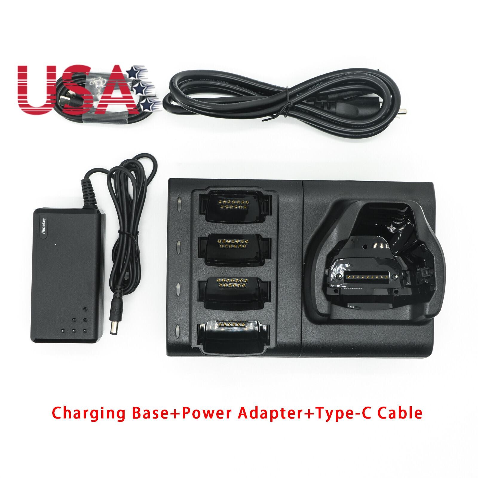 USA 4-Bay Battery Charging Cradle Set For Zebra MC9300 MC930B MC930P MC930