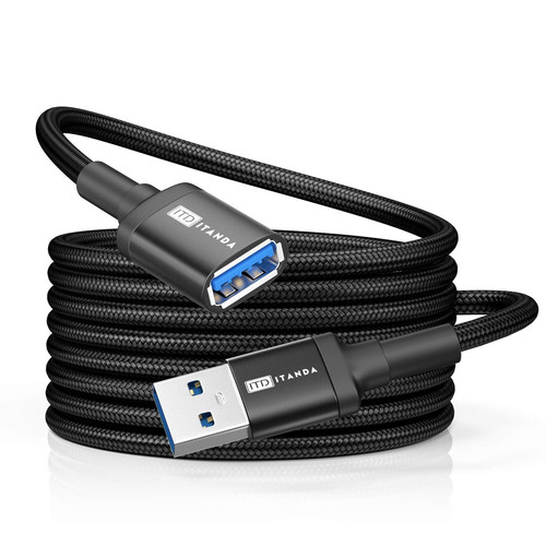 ITD ITANDA 10FT USB Extension Cable 3.0 Cord Type 10 FT, Black
