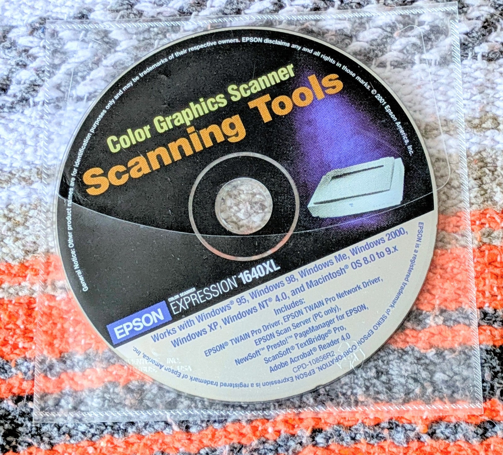 Color Graphics Scanner Scanning Tools 2001 Compact Disc Epson Expression 1640 XL