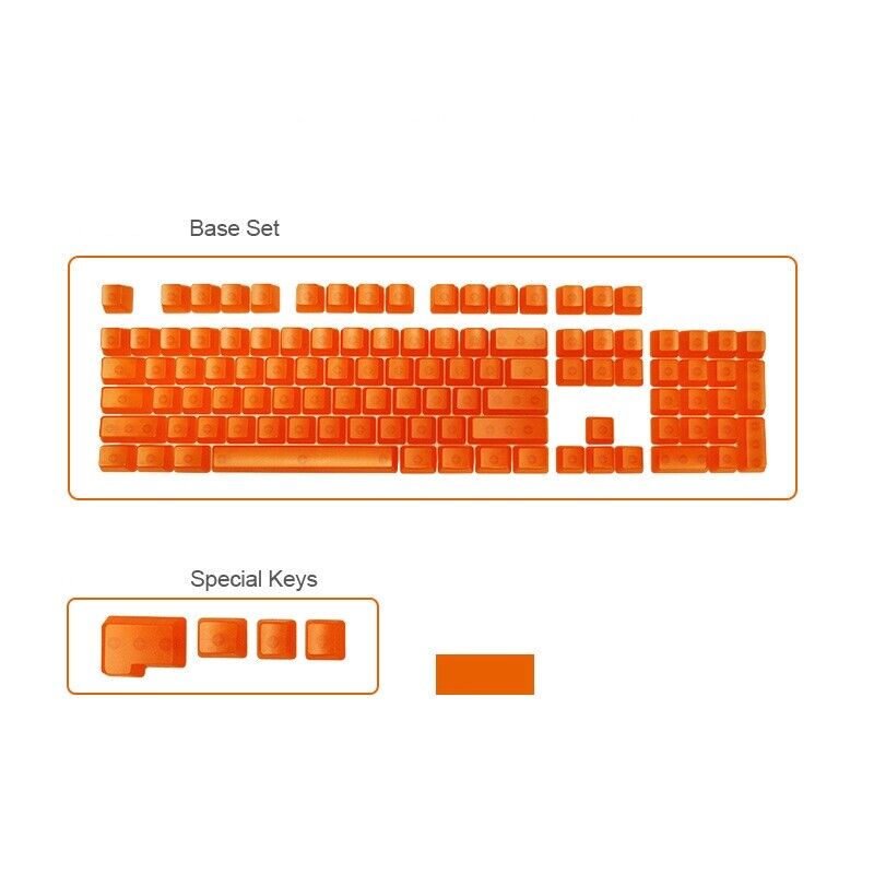 104 keys transparent ABS keycaps mechanical keyboard OEM shape without engraved