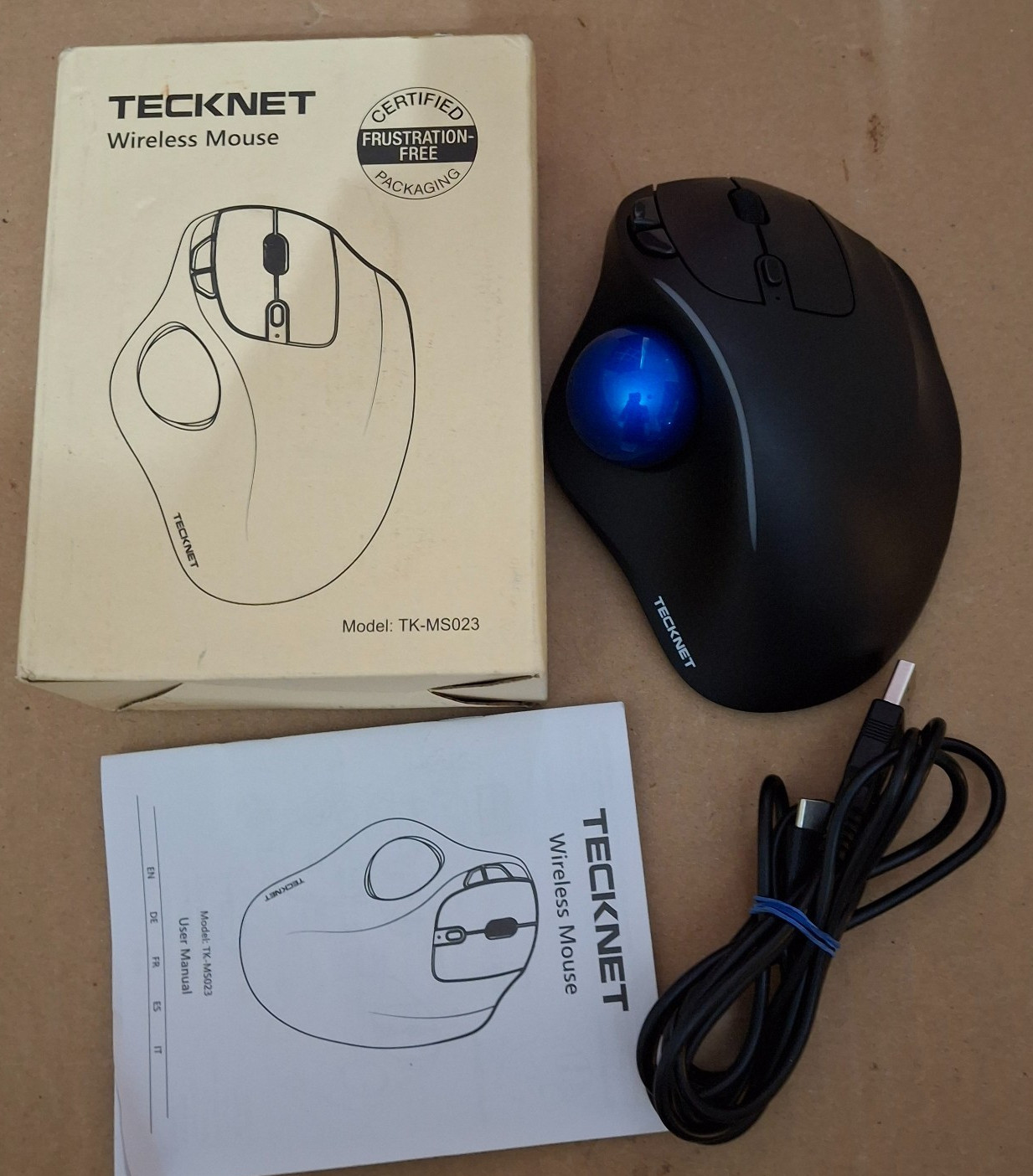 Tecknet Orb Wireless Mouse TK-MS023 Trackball Mouse RGB Rechargeable