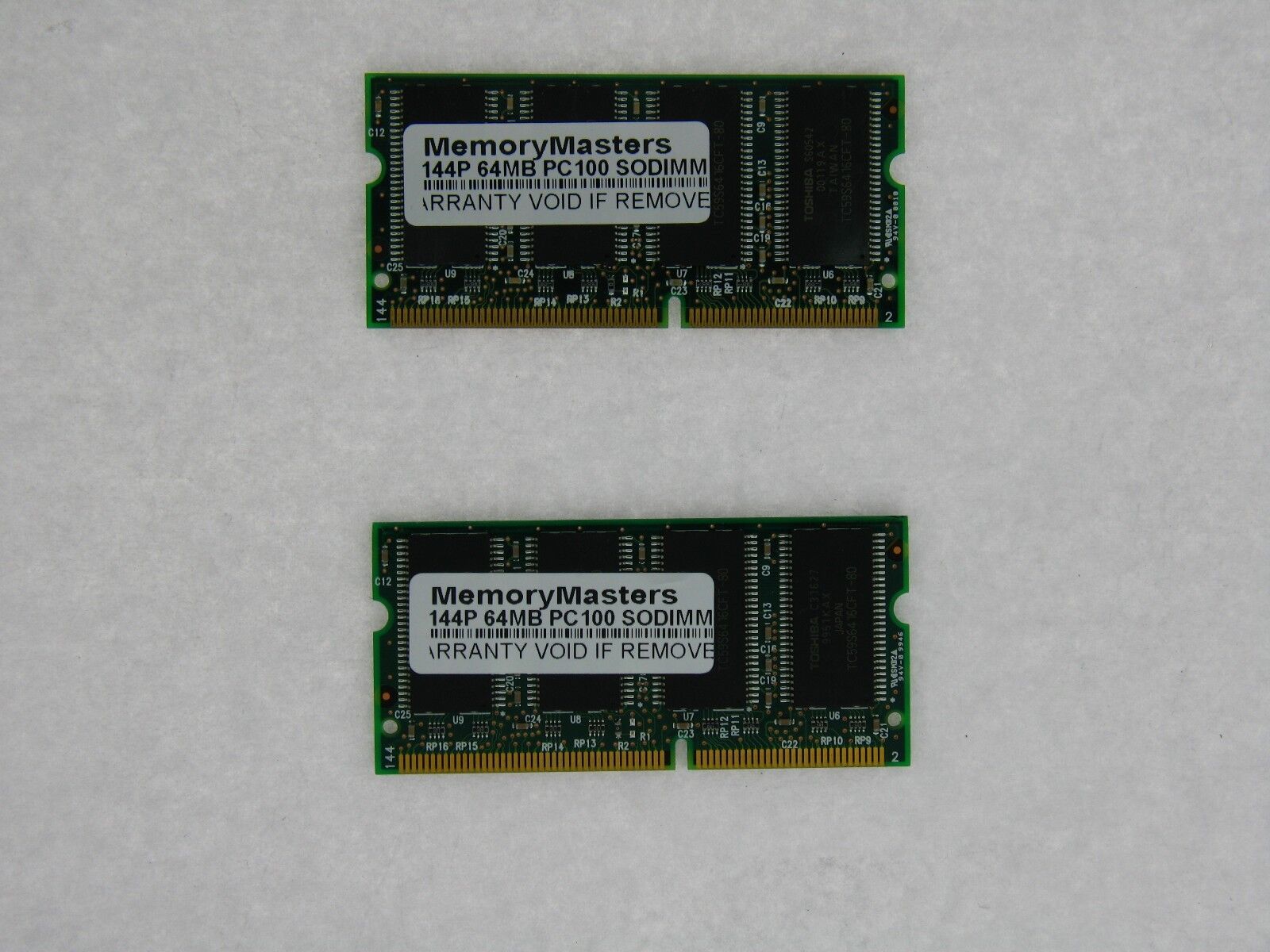 128MB  (2X64MB) MEMORY 8X64 PC100 8NS 3.3V SDRAM 144 PIN SO DIMM