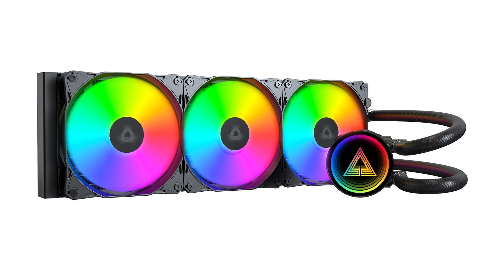 MONTECH Lightflow ARGB 360 Black – Ultra-Quiet AIO Liquid CPU Cooler, 3100RPM Pu