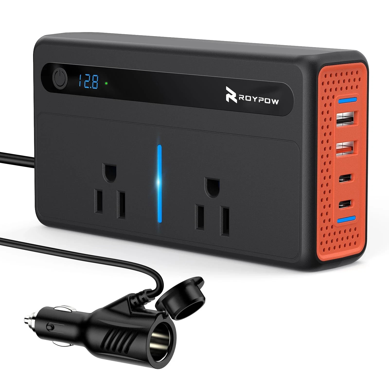 300W Car Power Inverter, DC 12V to 110V AC Power Inverter with Cigarette Ligh...