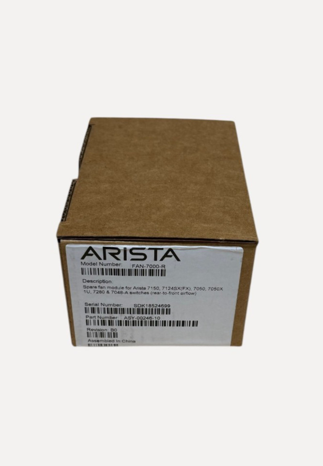 New Arista FAN-7000-R DCS Fan Module Back to Front Airflow P/N: ASY-00246-10