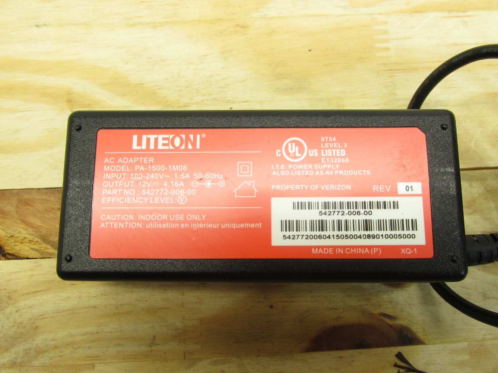 LiteOn Ac Adapter Model PA-1500-1M06 frontier vms1100