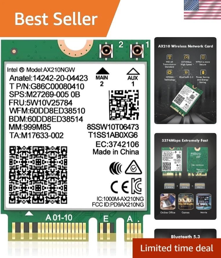 Tri-Band Intel AX210 Wireless Card - Upgrade Your Laptop Speed & Connectivity