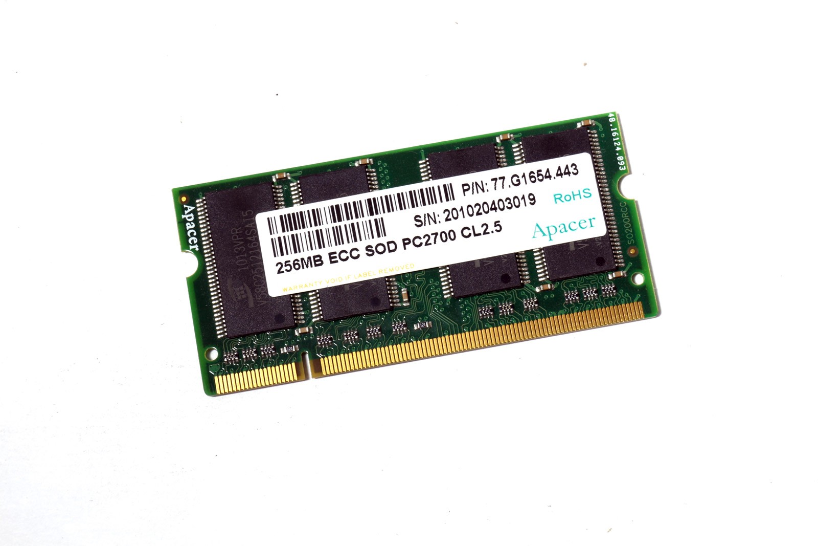 Apacer 77.G1654.443 256MB SOD PC2700 CL2.5 Memory RAM