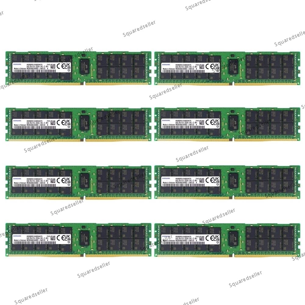 Samsung 3200MHz (8x 64GB) 512GB DDR4 RAM DIMM PC4-3200AA ECC Server Memory