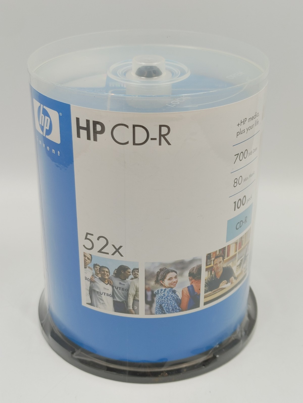 HP Invent Blank CD-R Recordable Disc Media 52X 80 Min 700MB 100 Pack Spindle New