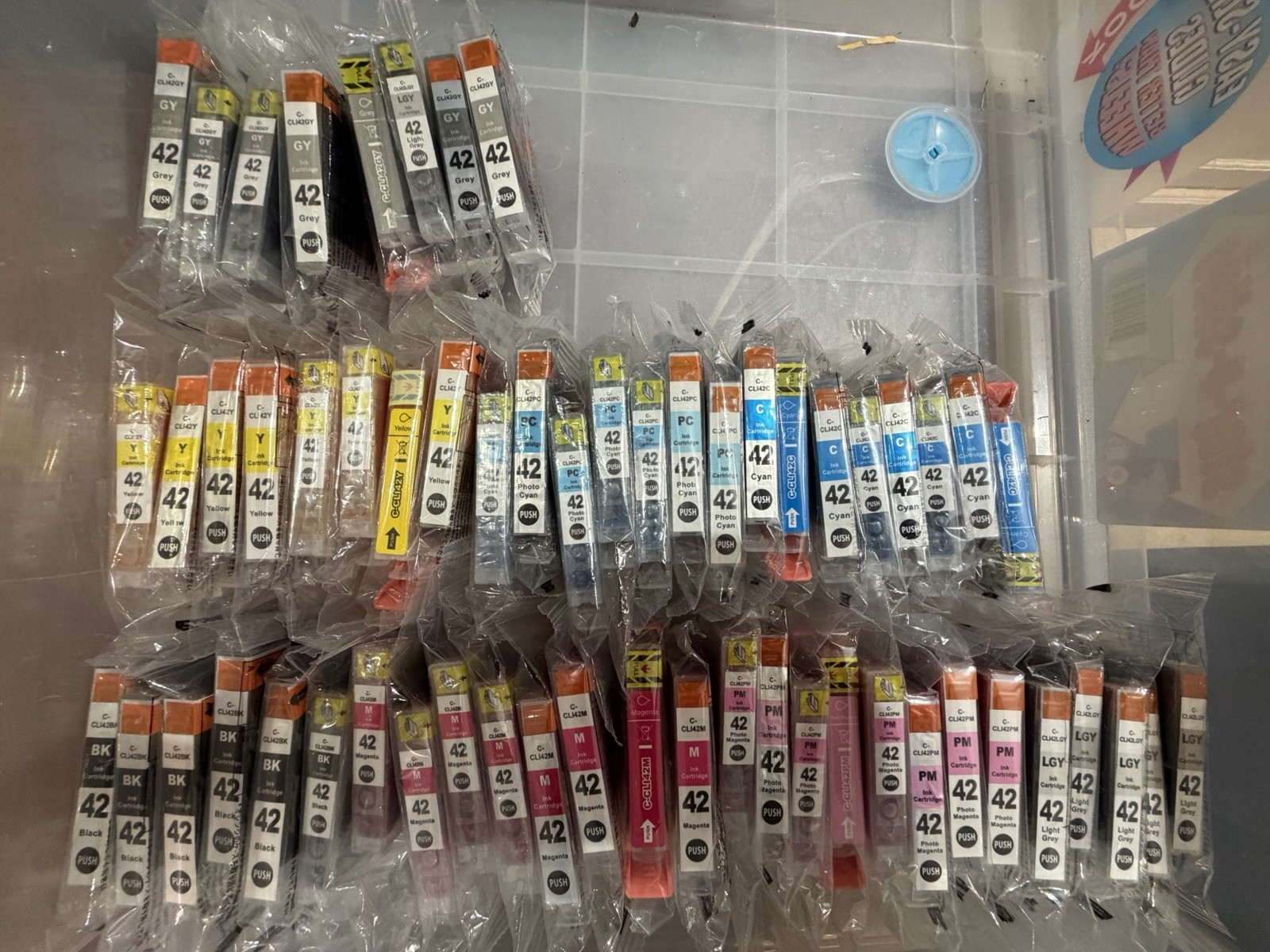 Ink Cartridge Lot CL42PC 58 Total New Sealed