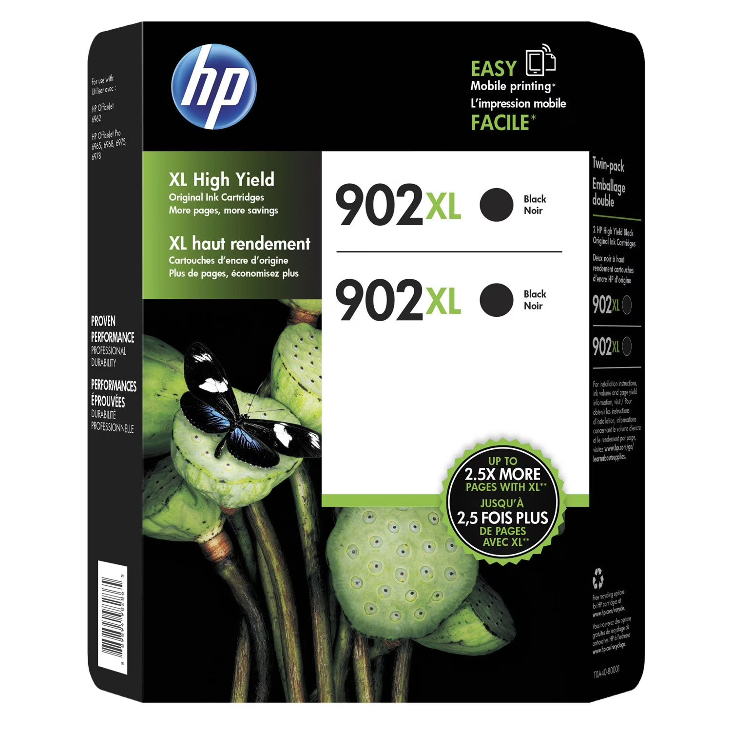 902XL HP Ink Cartridges 2 Pack New