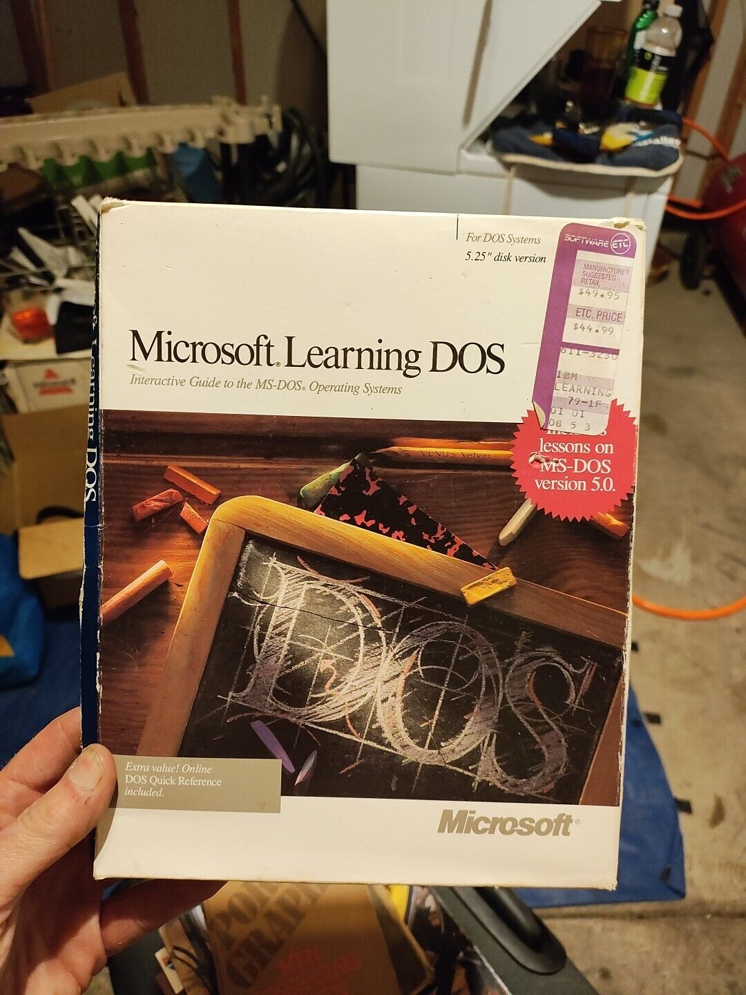 Vintage Big Box 1991 Microsoft Learning DOS 5.25\
