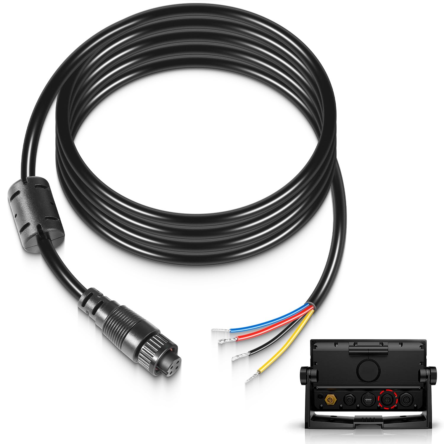 Replacement for Simrad Navico 4-Pin Power Cable for NSS EVO1, 2, 3, NSE LSS1 ...