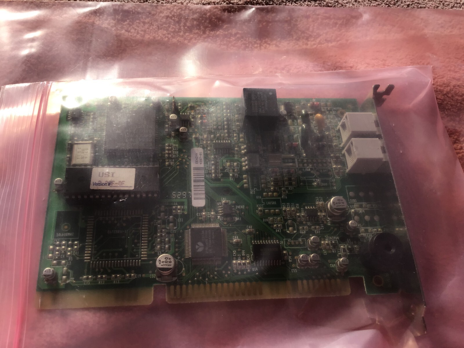 ROCKWELL 2 MODEM CARD 16-BIT ISA - VINTAGE ROCKWELL
