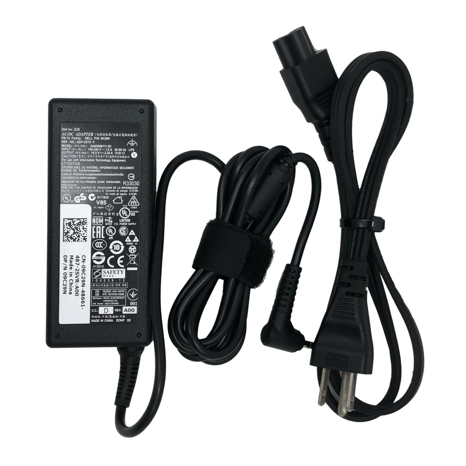 Original 65W Dell DA65NM111-00 AC Adapter Charger ADP-65TH F 4.0x1.7mm