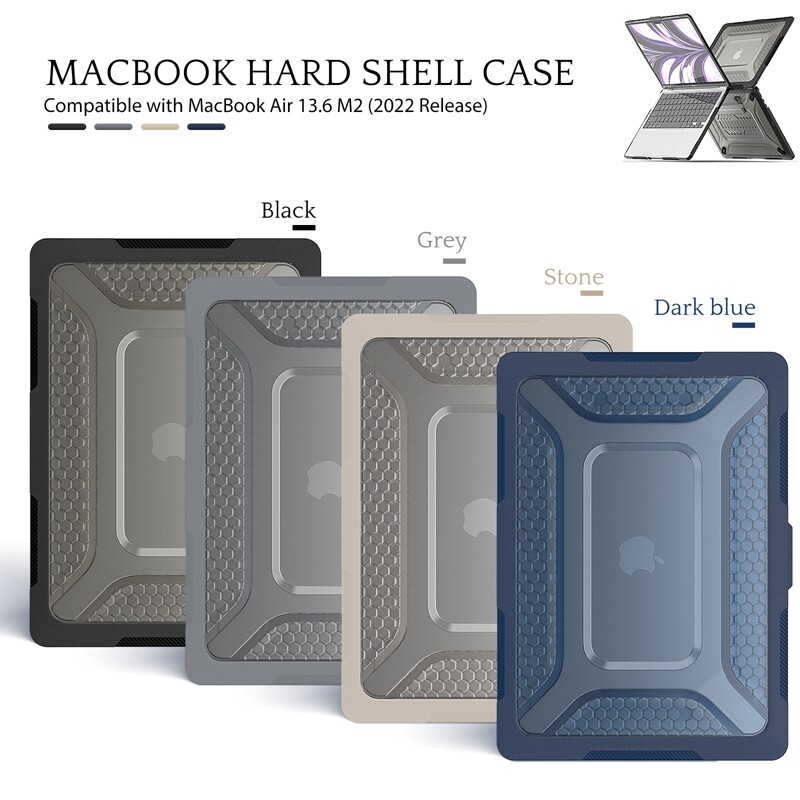For Apple MacBook Air 13.6 2022 Pro 14 16 Luxury Kickstand Shockproof Clear Case