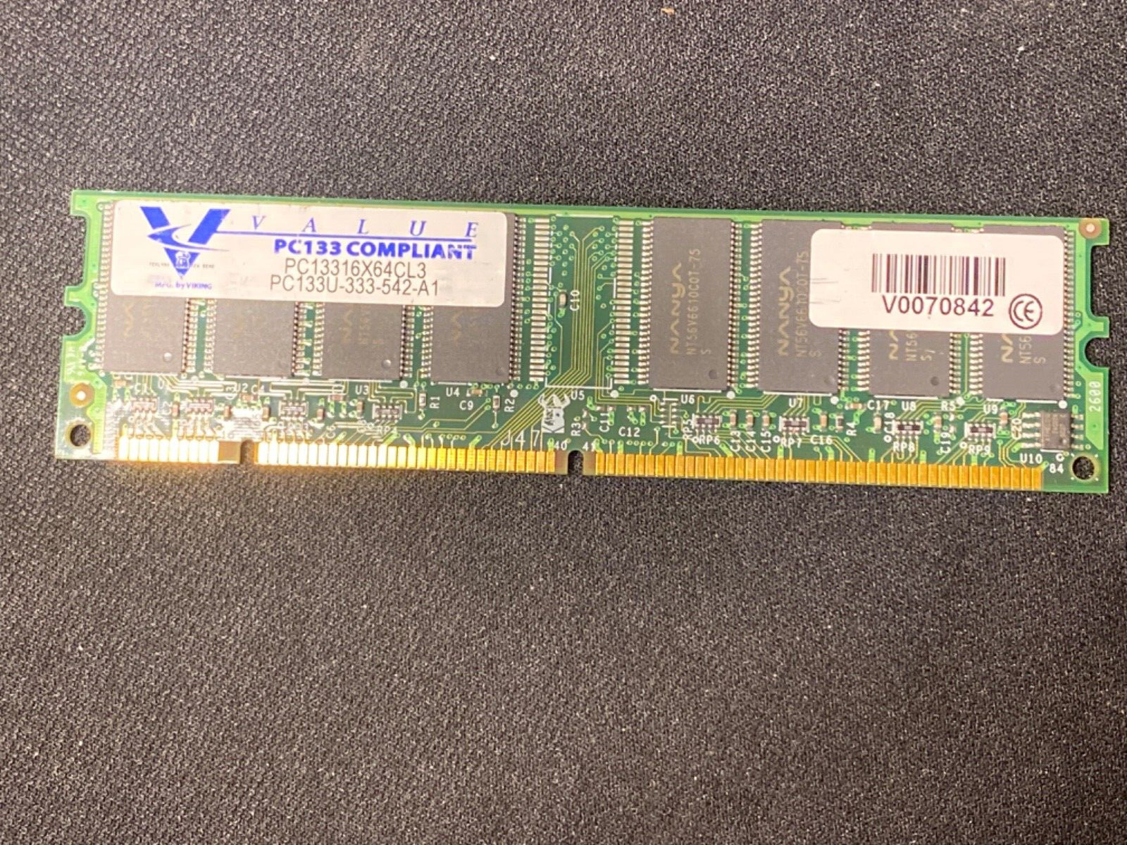 Viking Value 128mb PC133 Compliant PC133 16X64 CL3 Memory PC133U-333-542-A1