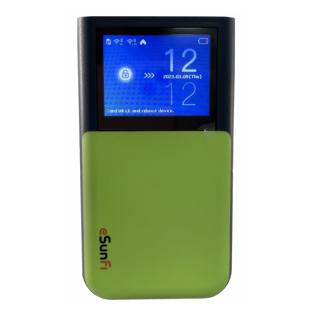 Sunhans eSunFi SHFiEL62 5G eSim Mobile Hotspot Router Portable WiFi Router, w...