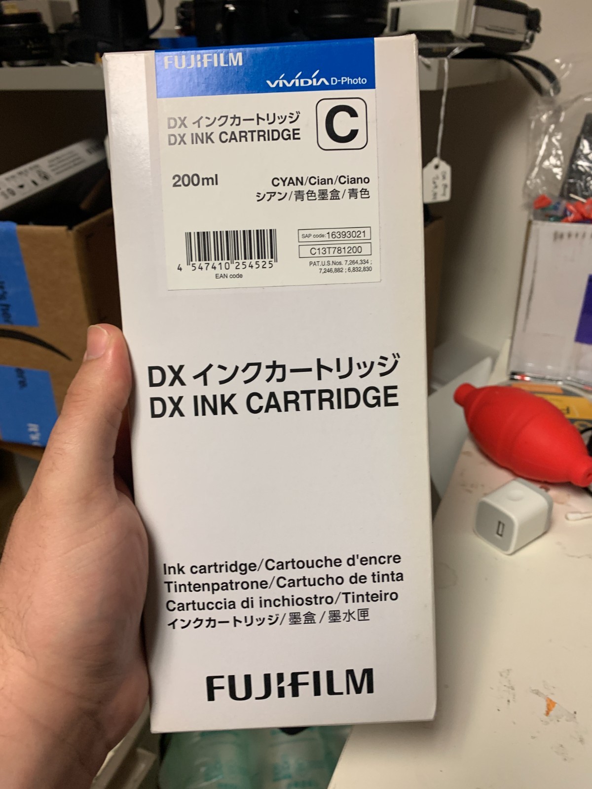 Fujifilm DX VIVIDIA Ink Cartridge 200 ML ,Cyan EXP:12/22/2018